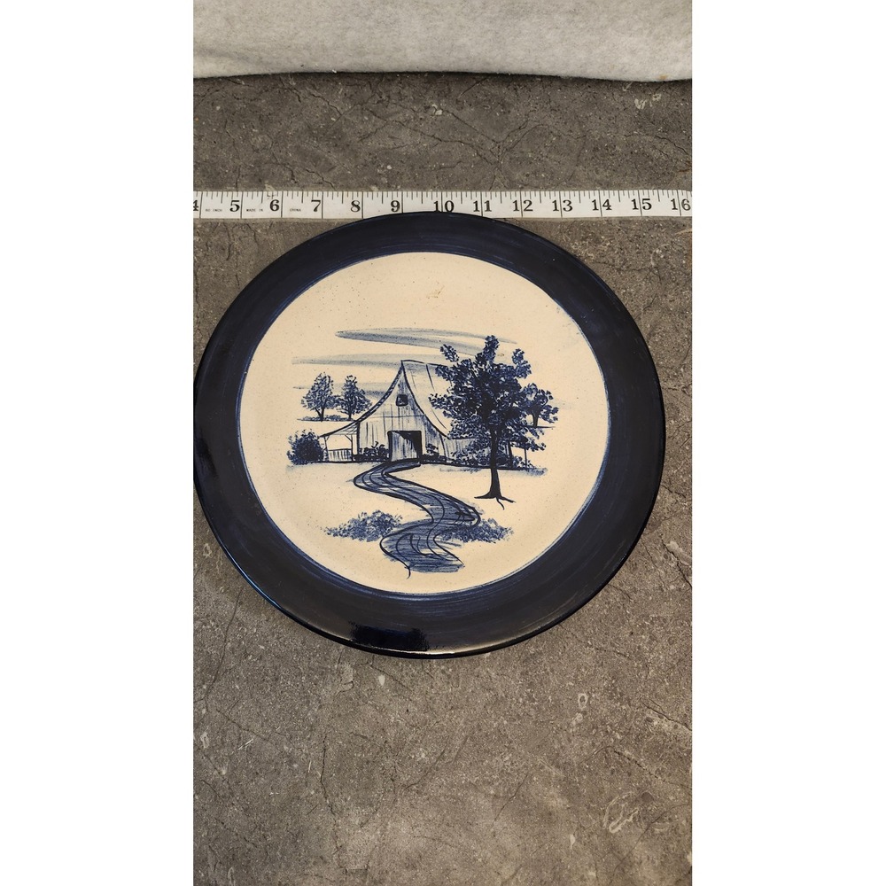 Marshall Pottery‎ Plate Signed Eduardo Rivera Vintage Folk Art Handmade Decor